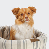 Dog Pillow Lazy Linen Stripes Natural/Blue