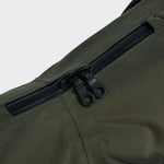 Detail image of dog raincoat in dark green