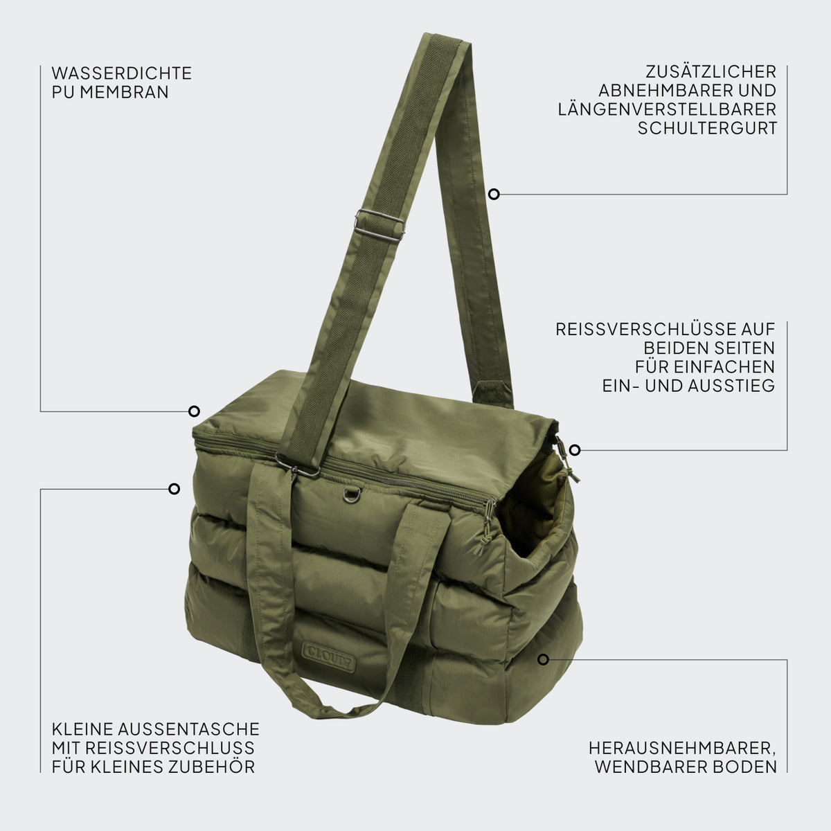 Hundetasche Montreal 2.0 Light Olive