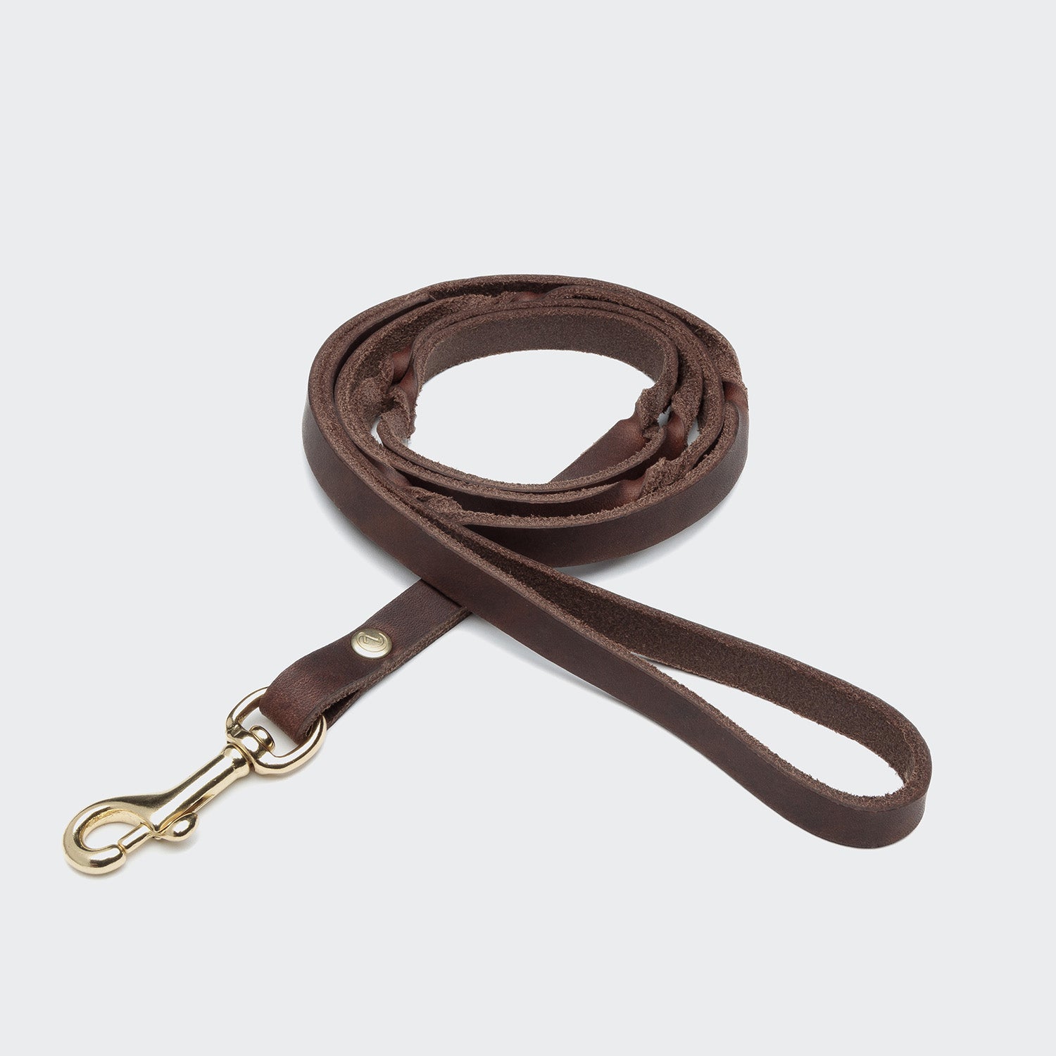 Hundeleine Riverlino mit Handschlaufe Saddle Brown Gold